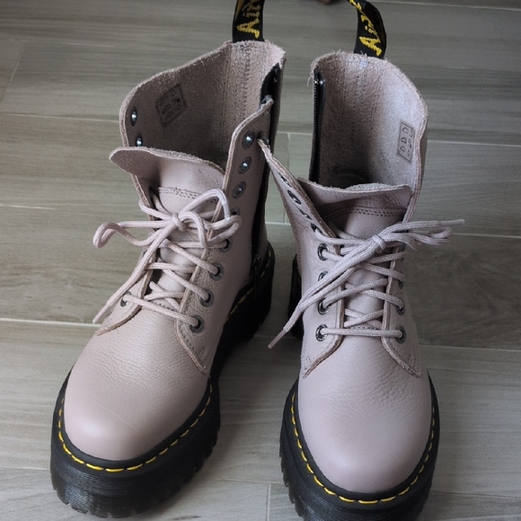 Dr. Martens Light Pink Combat Boots - Picture 8 of 10
